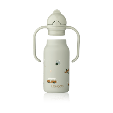 Kimmie vannflaske 25 cl - Vehicles-Dove blue - Liewood