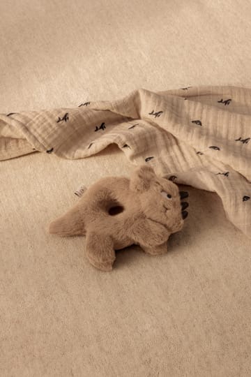 Lewis muslinpledd 2-pakning 65x65 cm - Mini whale-Sandy - Liewood