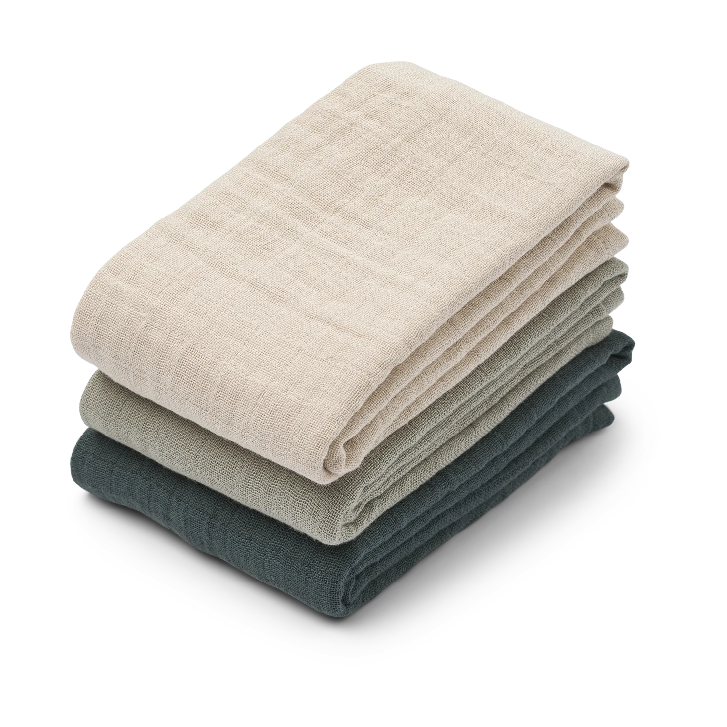 Lewis musselin teppe 3 deler 65x65 cm, Dove blue mix Liewood