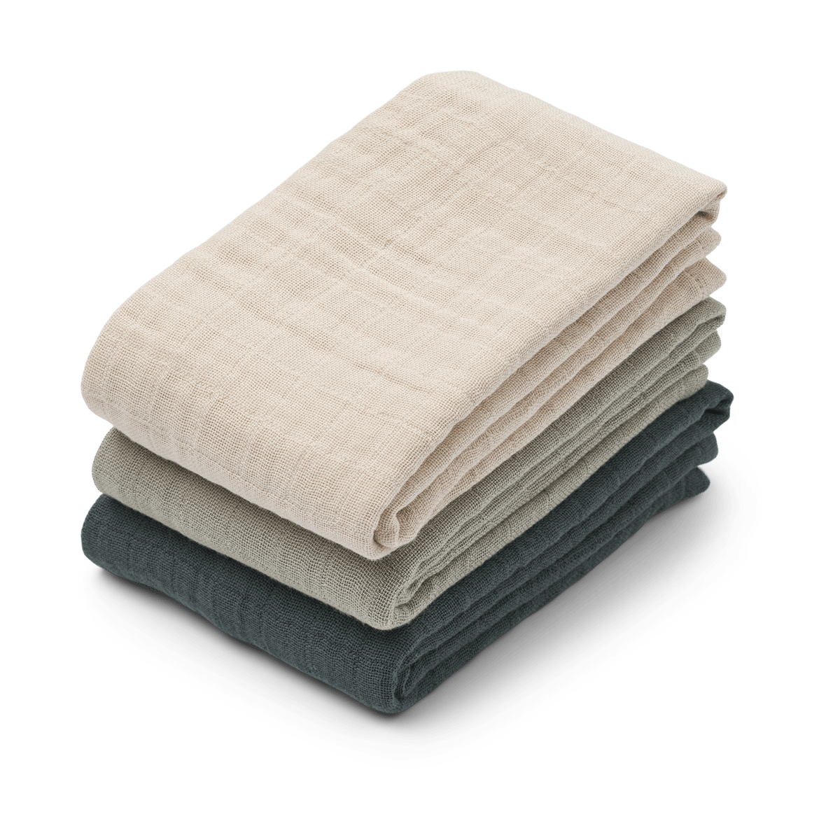 Bilde av Liewood Lewis musselin teppe 3 deler 65x65 cm Dove blue mix