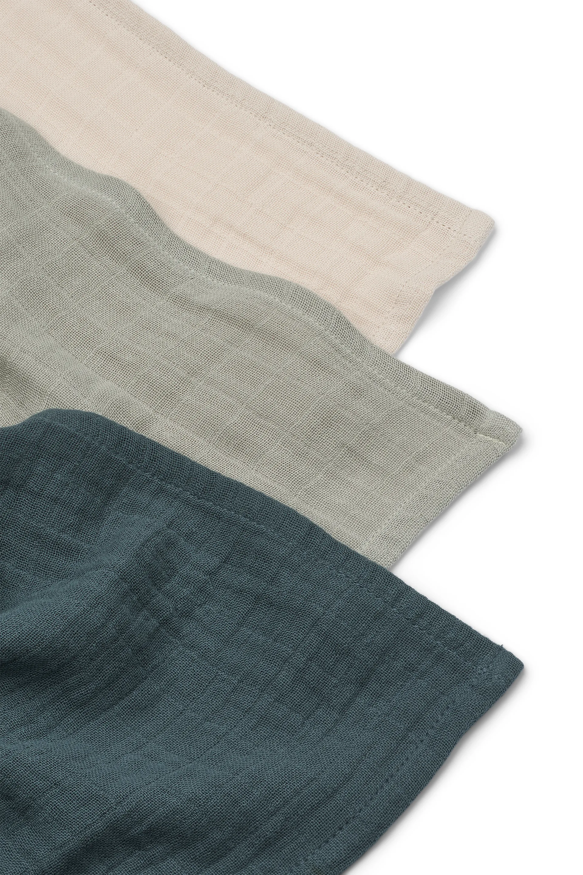 Lewis musselin teppe 3 deler 65x65 cm, Dove blue mix Liewood