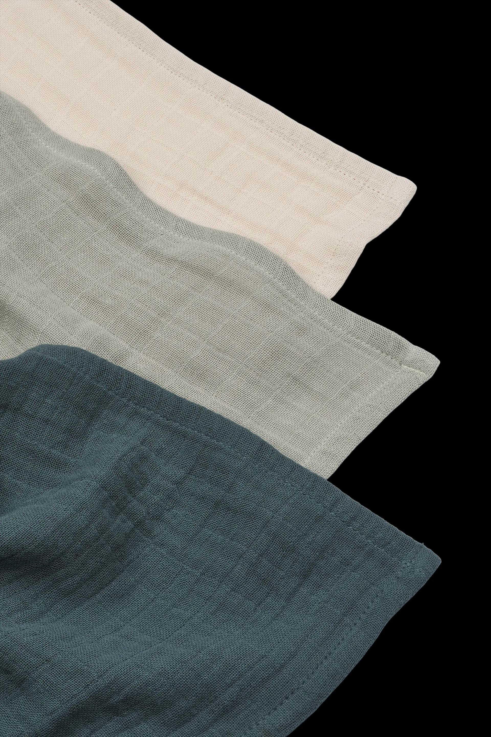 Lewis musselin teppe 3 deler 65x65 cm, Dove blue mix Liewood