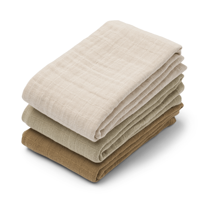 Lewis musselin teppe 3 deler 65x65 cm - Sandy mix - Liewood