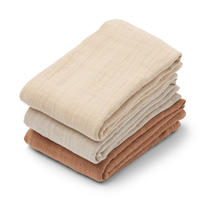 Lewis musselin teppe 3 deler 65x65 cm - Tuscany rose mix - Liewood