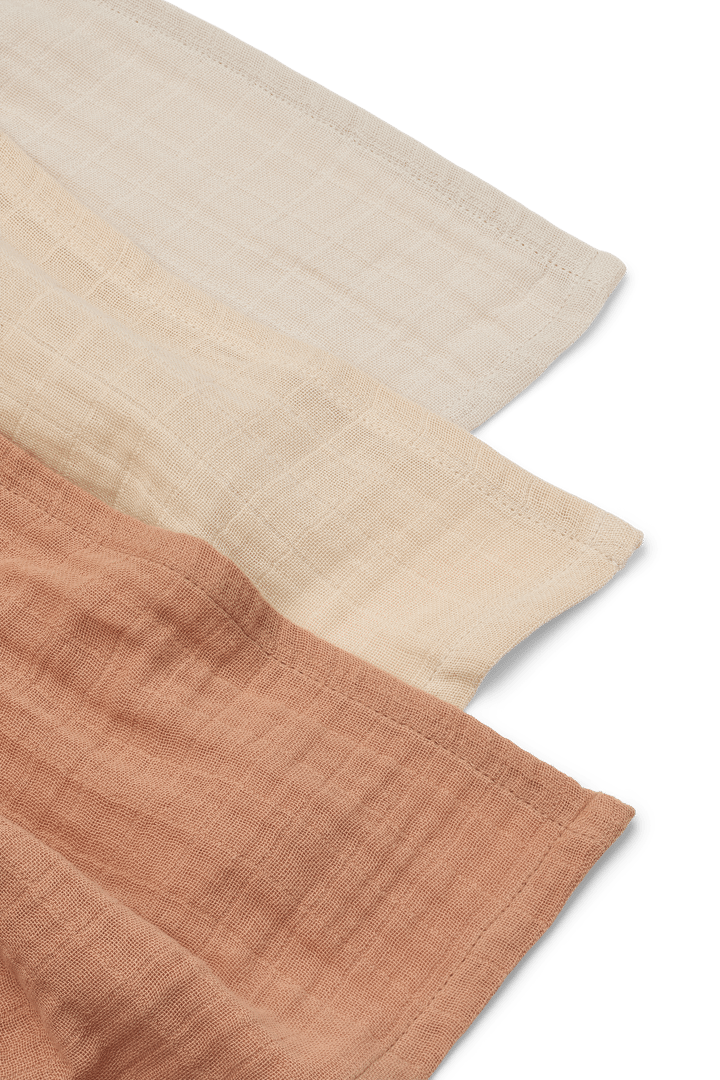 Lewis musselin teppe 3 deler 65x65 cm, Tuscany rose mix Liewood