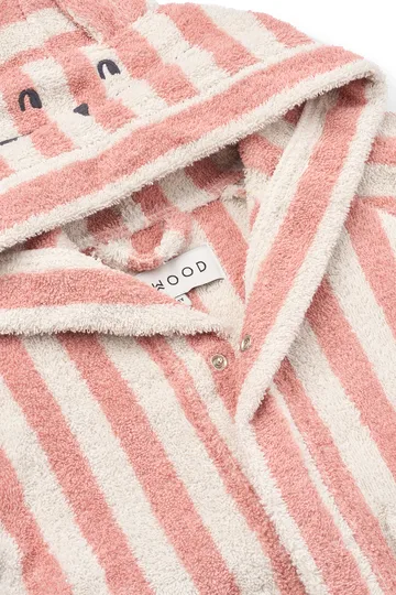 Lily badekåpe coral blush creme de la creme stripe - 1–2 år - Liewood