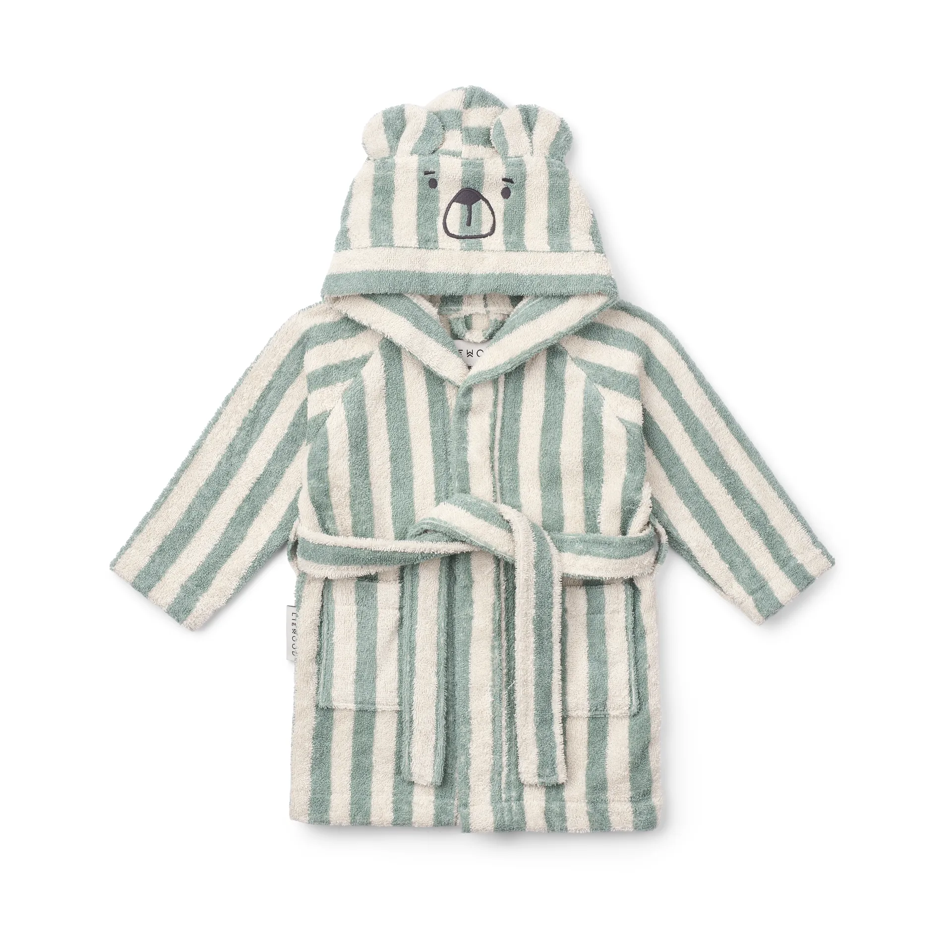 Lily badekåpe peppermint creme de la creme stripe, 7–8 år Liewood