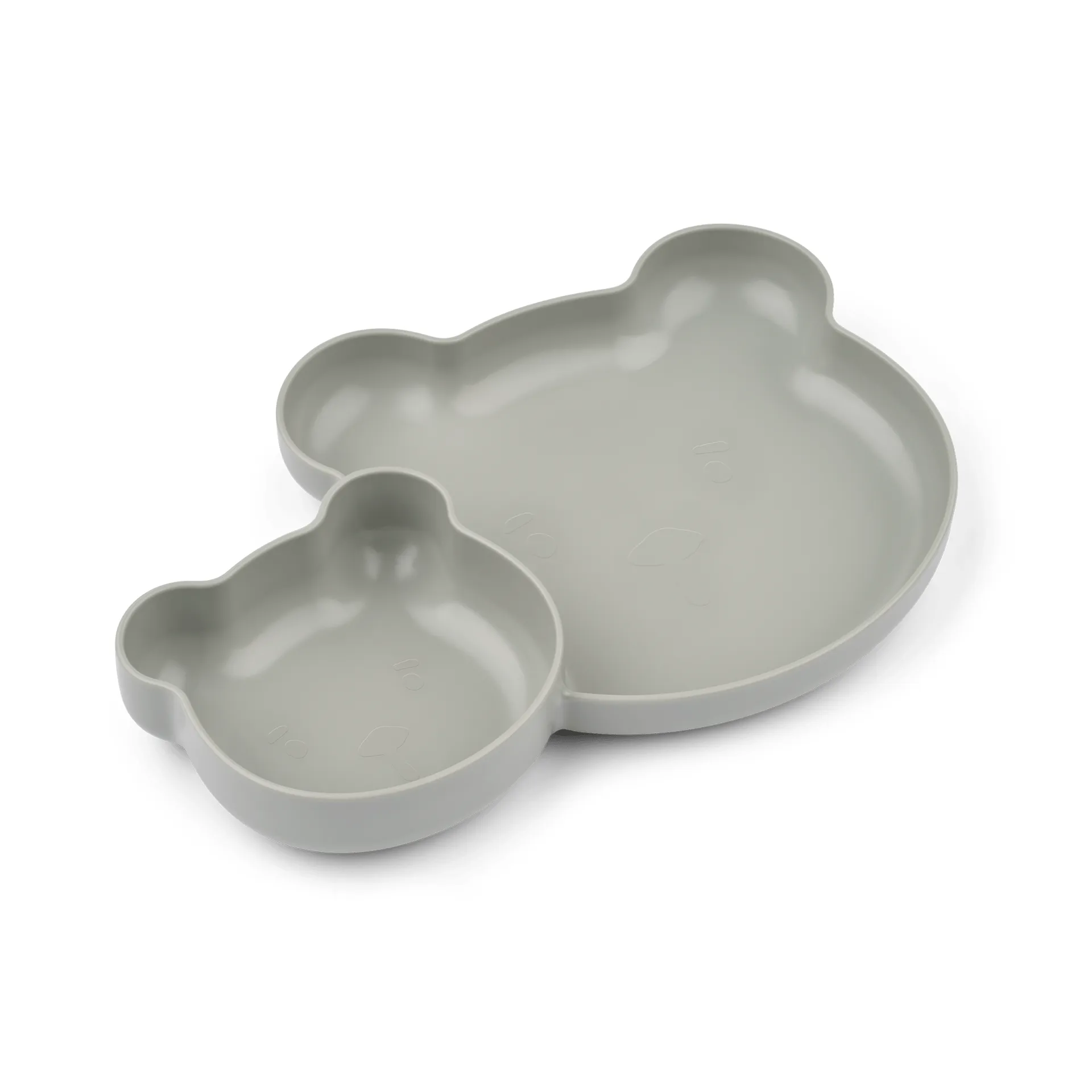 Magus Bear Divider tallerken 2 deler, Dove blue Liewood