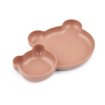 Magus Bear Divider tallerken 2 deler - Pale tuscany - Liewood