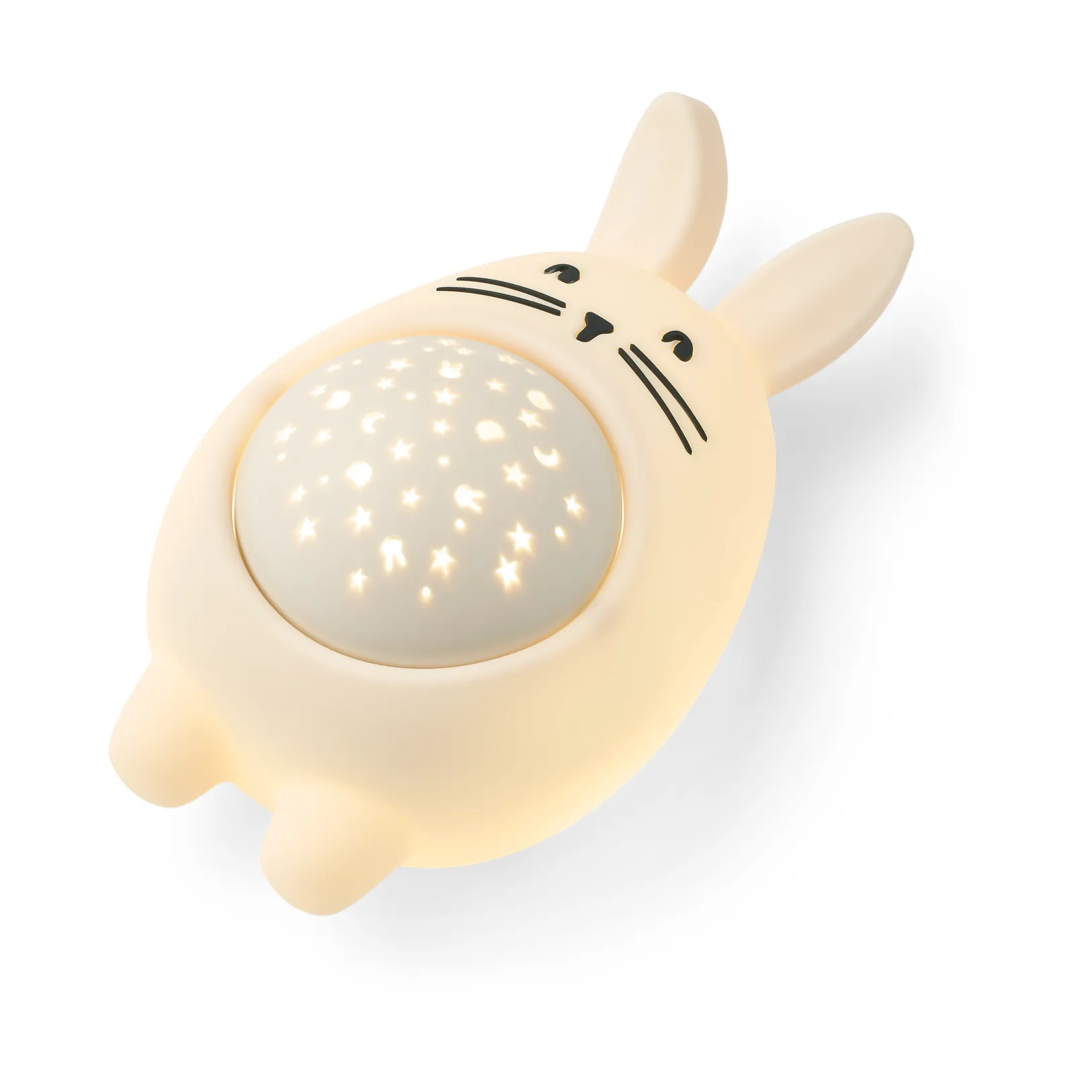 Manuel rabbit nattlampe med prosjektor og lyd, Sandy Liewood