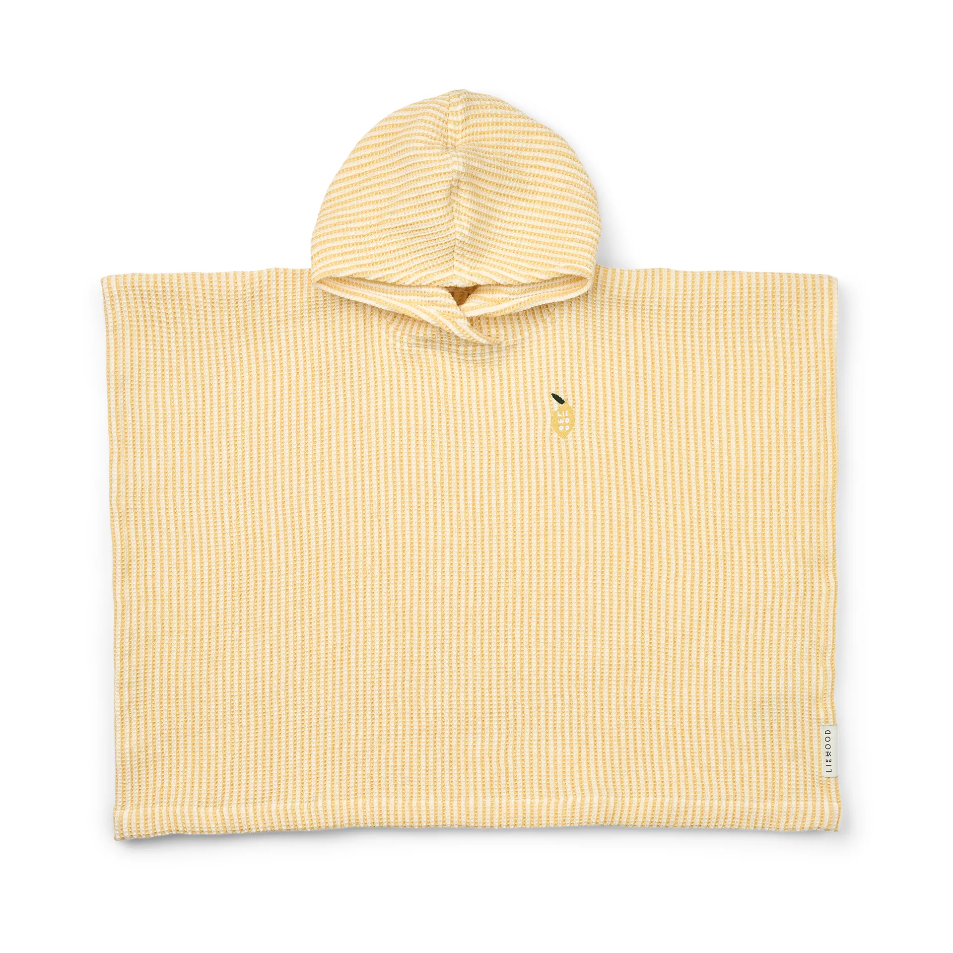 Paco badeponcho lemon yellow creme de la creme stripe, 5–6 år Liewood