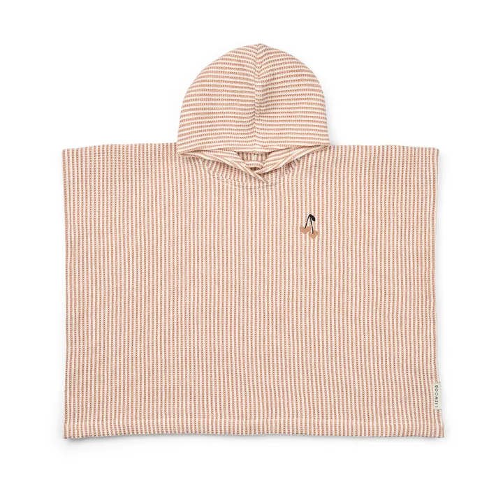 Paco badeponcho tuscany rose creme de la creme stripe - 7–8 år - Liewood