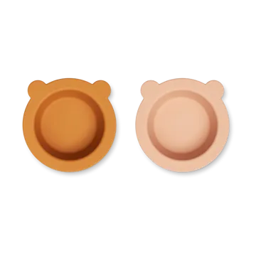 Peony bolle med sugekopp Ø16 cm 2 deler - Mustard-tuscany rose mix - Liewood