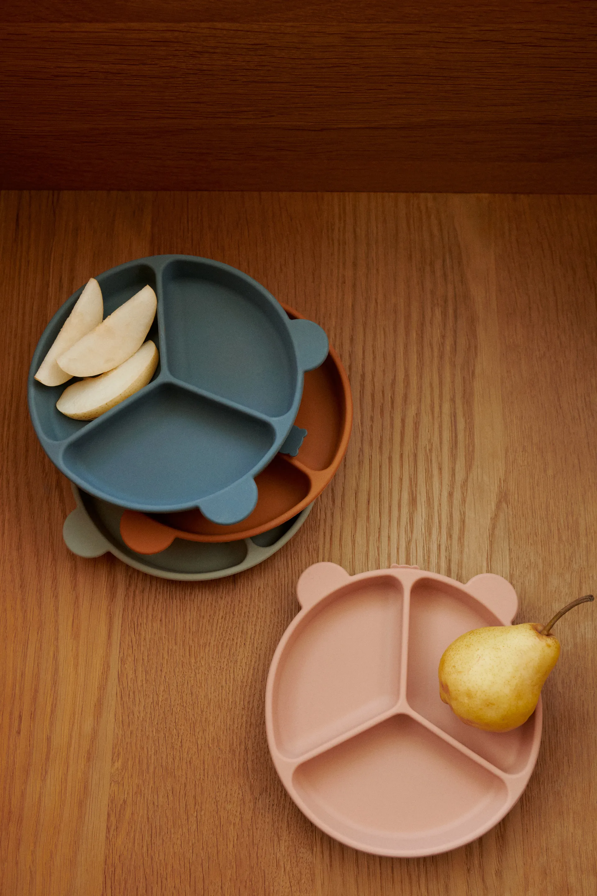 Stacy delt barnetallerken 2-pakning, Sandy-Oat Liewood