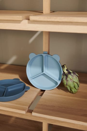 Stacy delt barnetallerken 2-pakning - Sea blue-Whale blue - Liewood