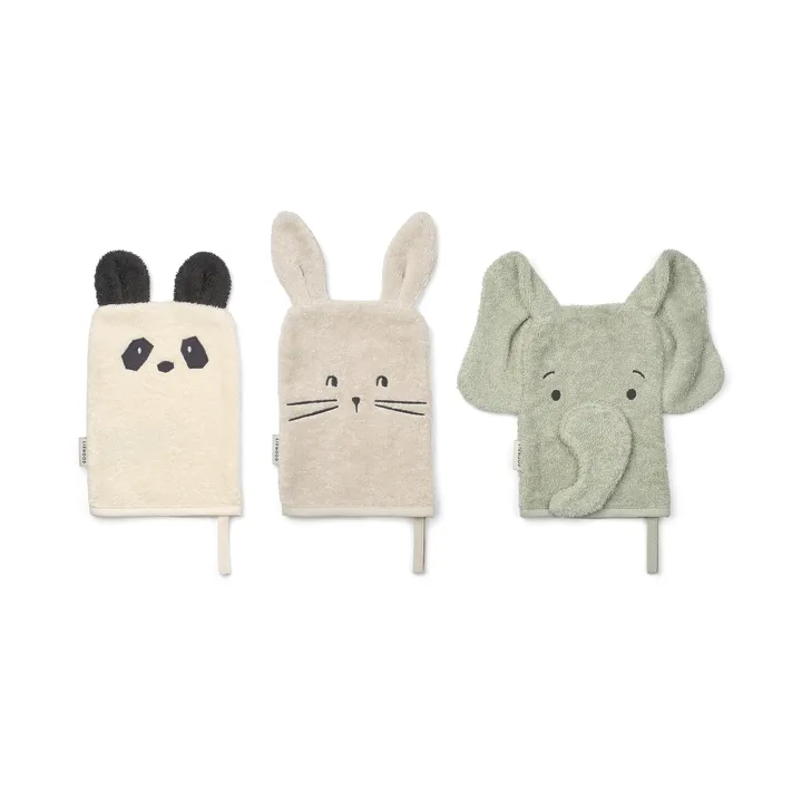 Sylvester vaskeklut 3 deler - Dove blue mix - Liewood