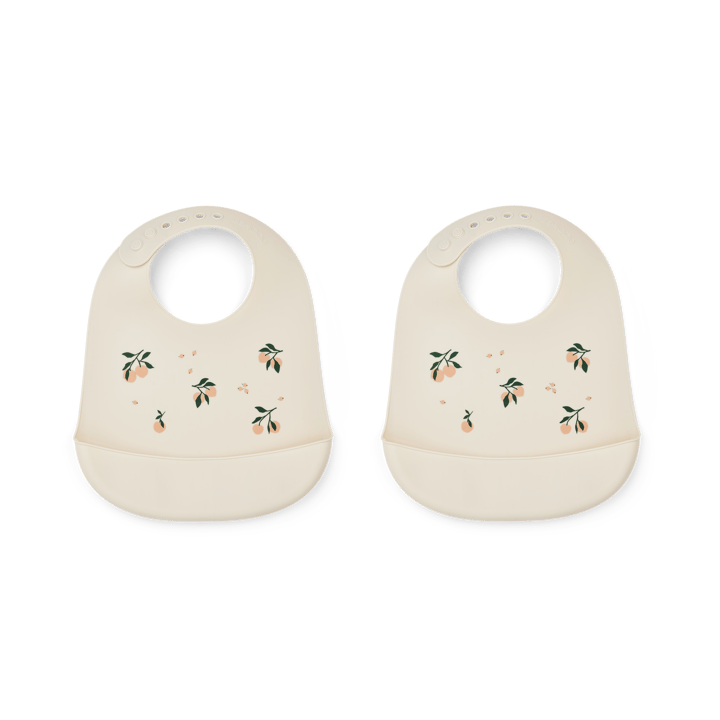 Tilda smekke silikon 2-pakning - Peach-Sea shell mix - Liewood