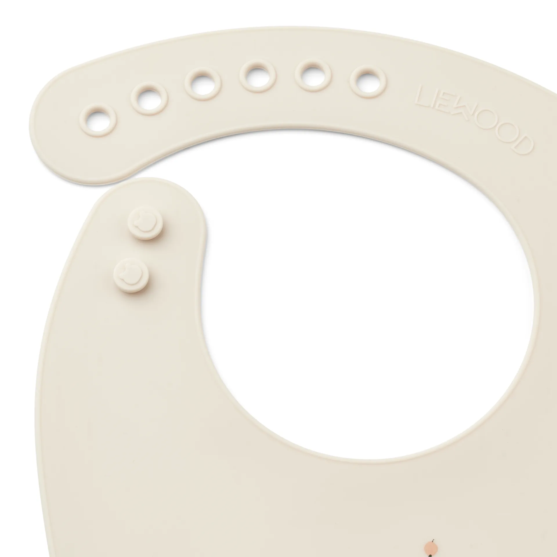 Tilda smekke silikon 2-pakning, Peach-Sea shell mix Liewood