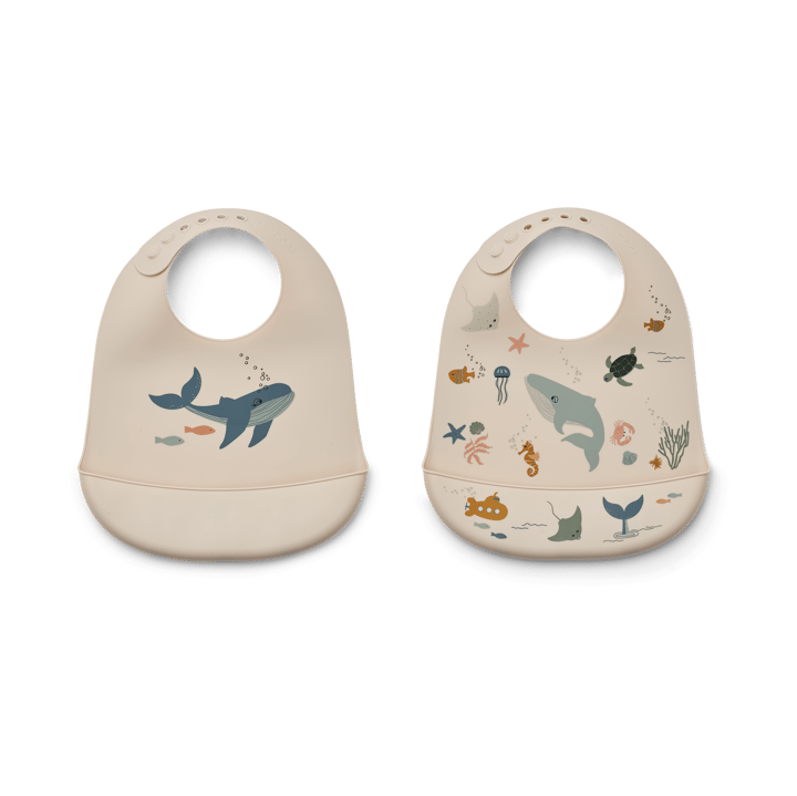 Tilda smekke silikon 2-pakning - Sea creature-Sandy - Liewood
