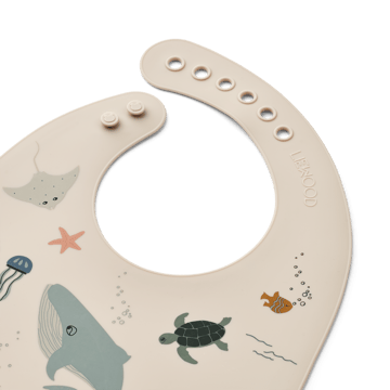 Tilda smekke silikon 2-pakning - Sea creature-Sandy - Liewood