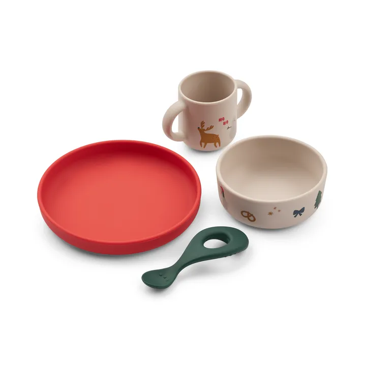 Vivi printed servisesett 4 deler - Holiday-Sandy - Liewood
