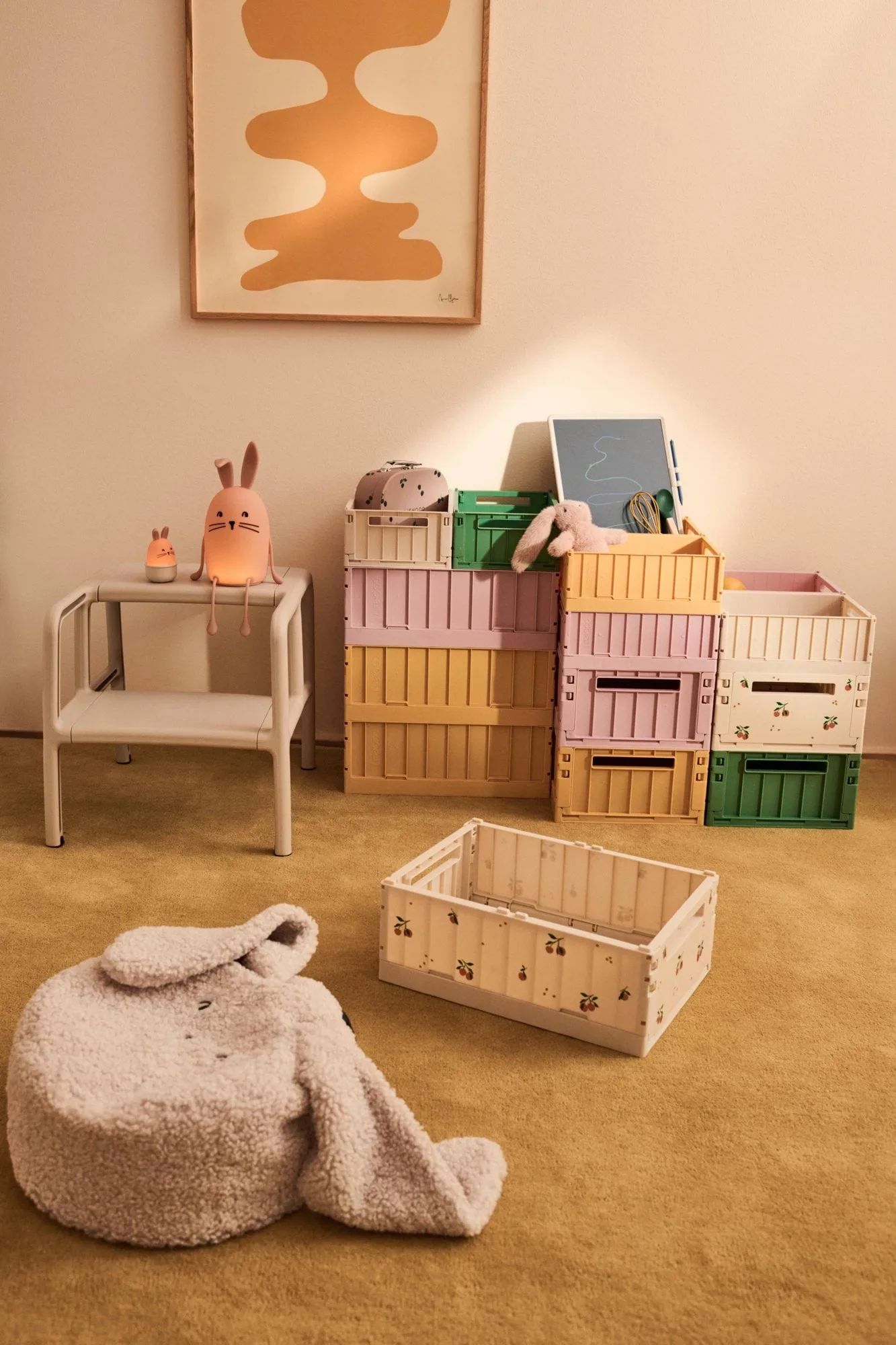 Weston oppbevaringsboks, Peach-Sea shell, trykt Liewood