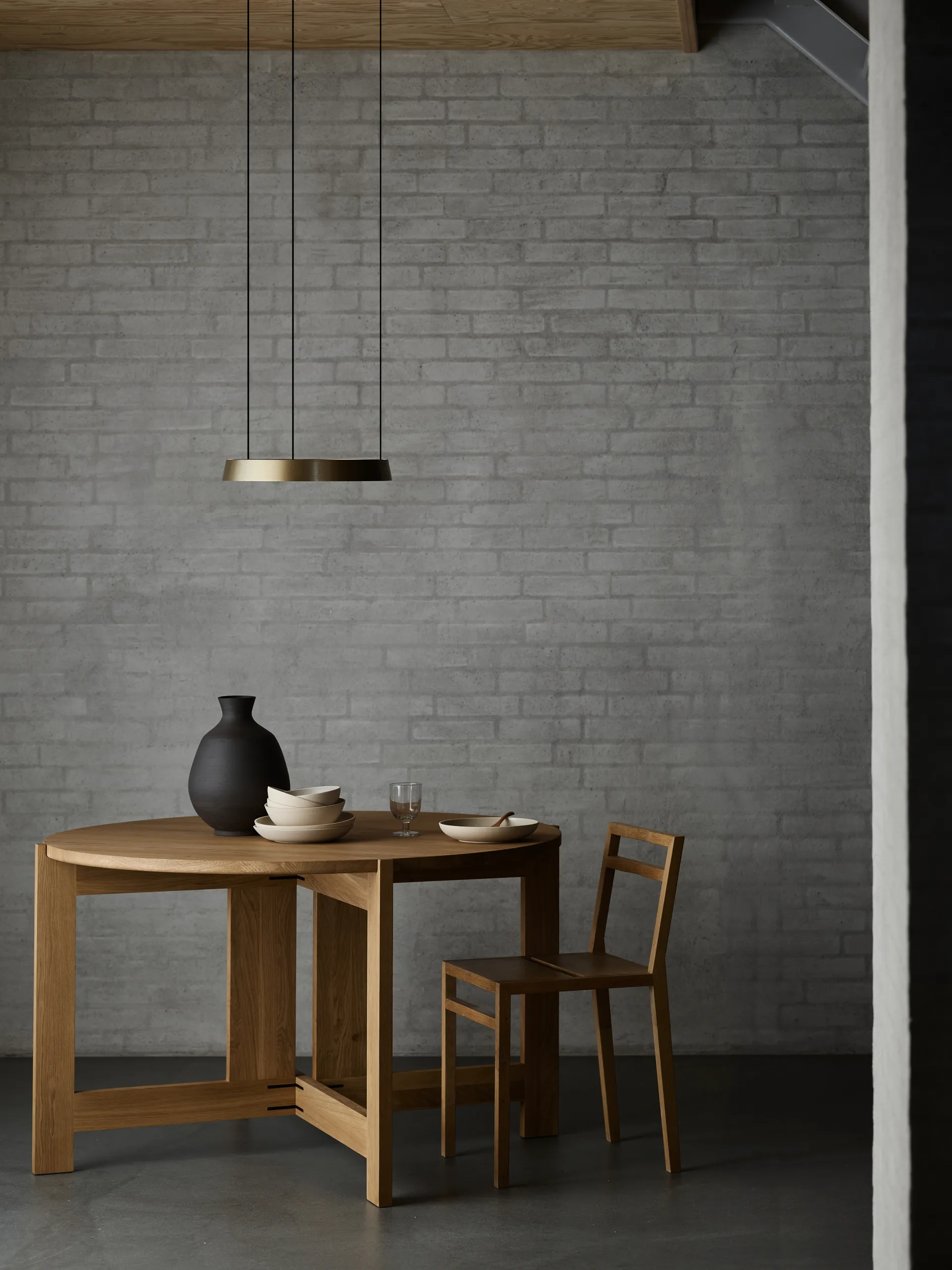 Edge round Ø40 pendel switch tune, Brass Light-Point