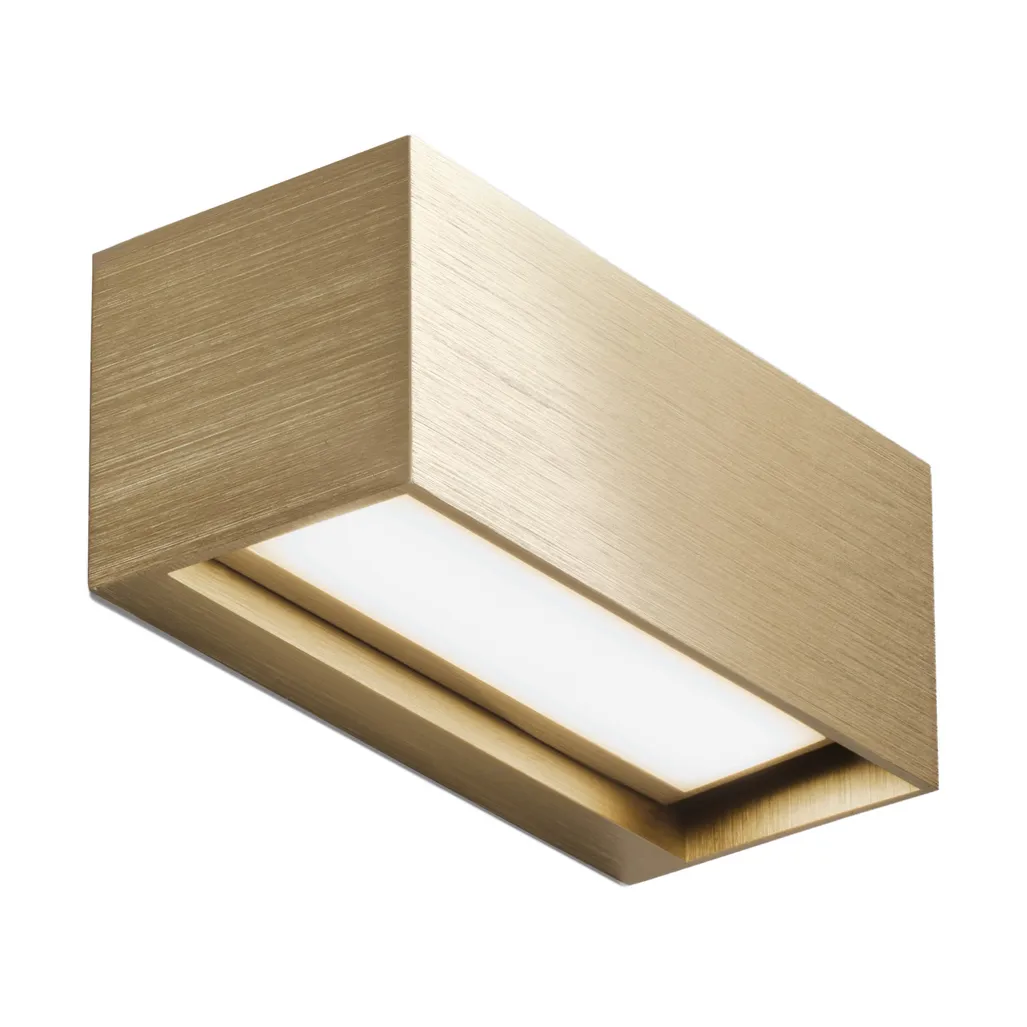 Linea W1 vegglampe switch tune, Brass 7x15 cm Light-Point