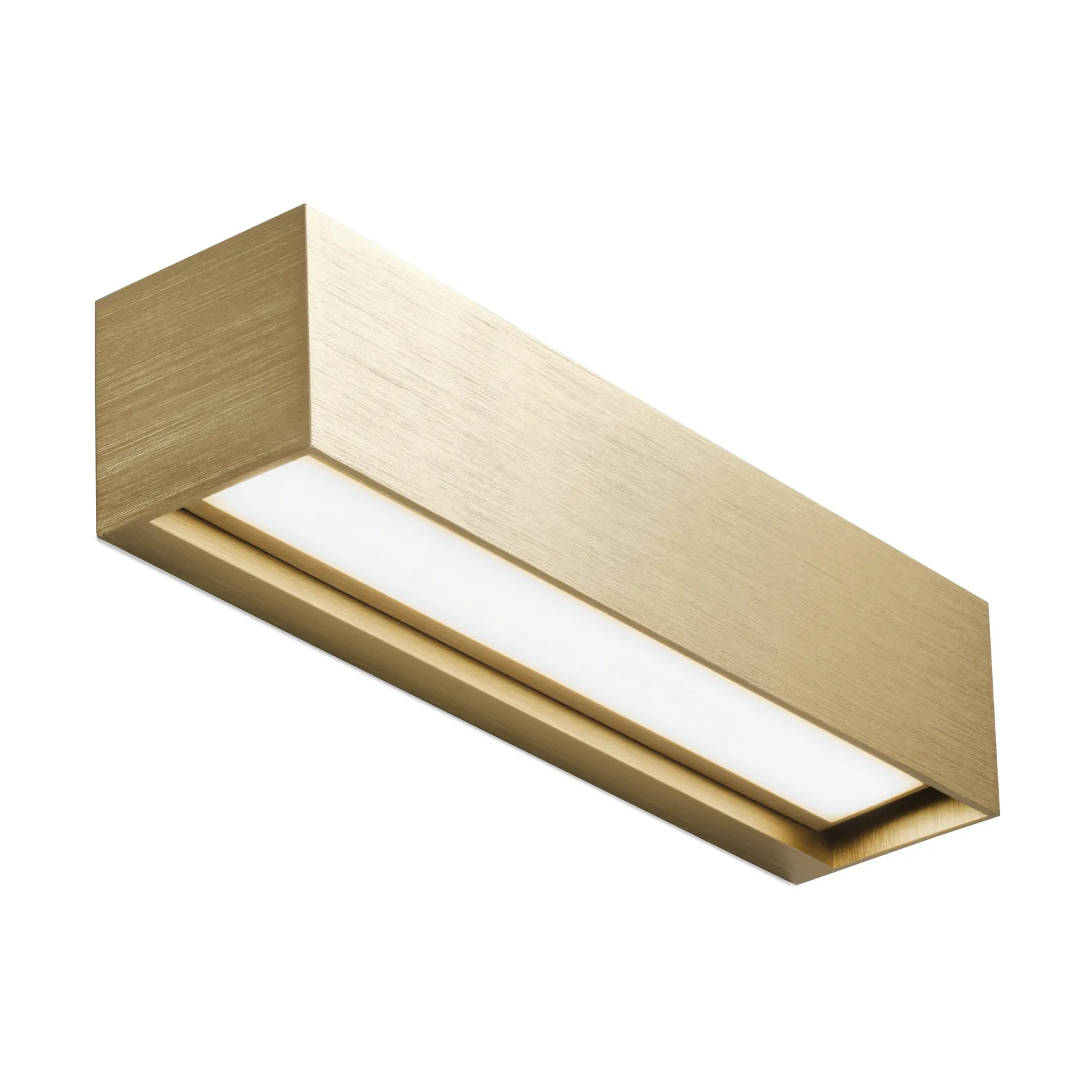 Linea W2 vegglampe switch tune, Brass, 7x30 cm Light-Point