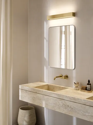 Linea W3 vegglampe switch tune - Brass, 7x60 cm - Light-Point