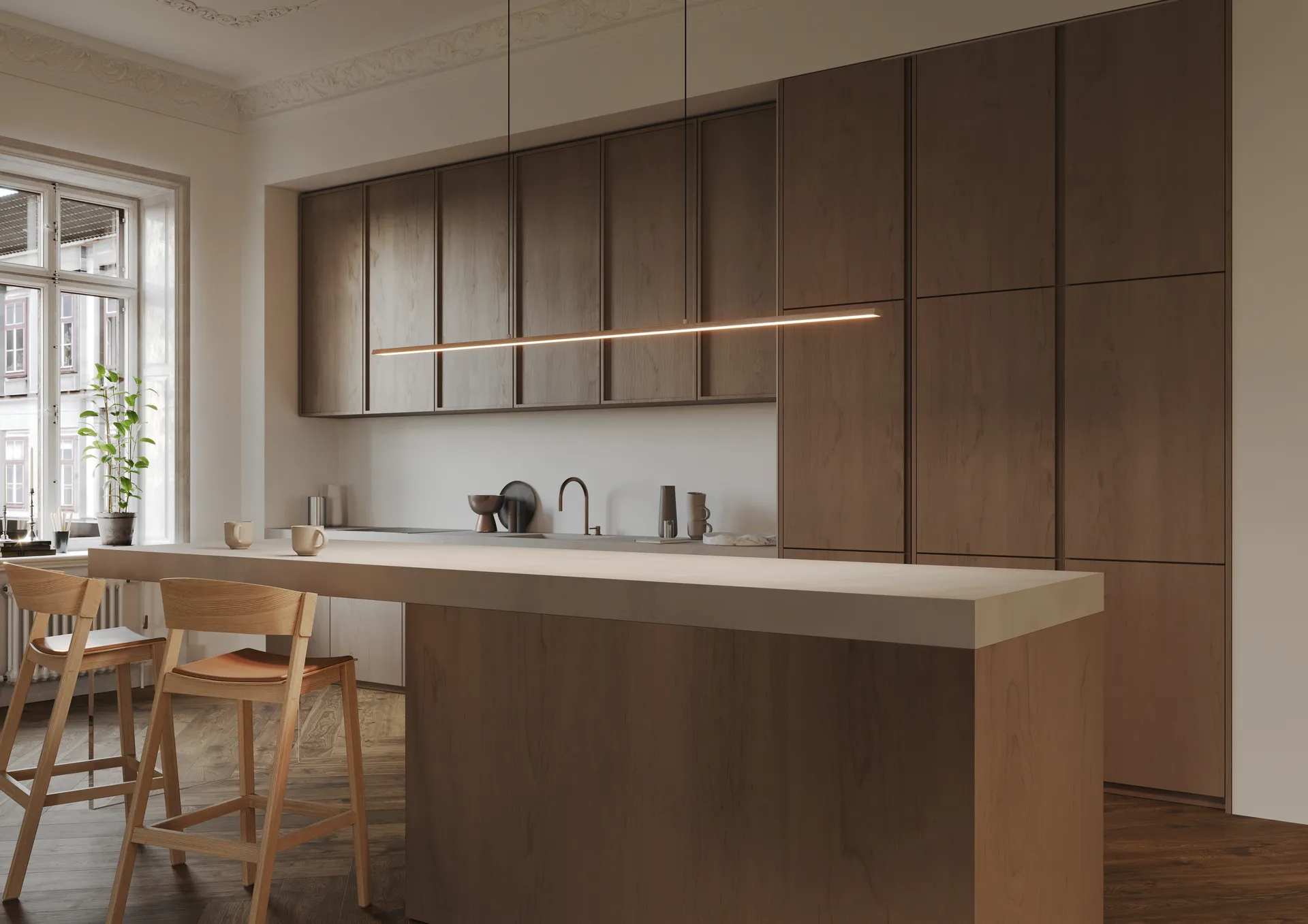 Slim S1800 pendel, Rose gold Light-Point