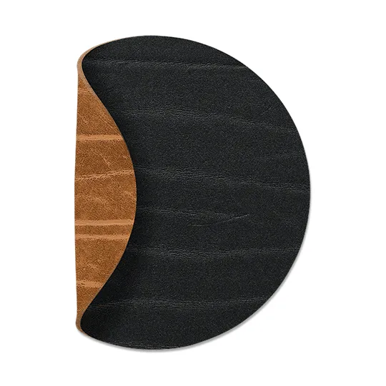 Buffalo glassunderlag vendbar circle 1 stk., svart-natur LIND DNA