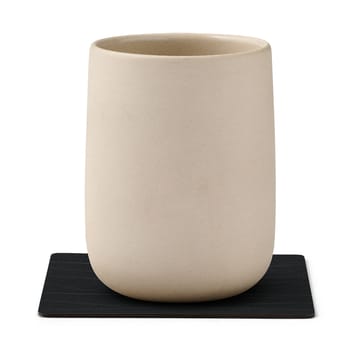 Buffalo glassunderlag vendbar square 1 stk. - svart-natur - LIND DNA