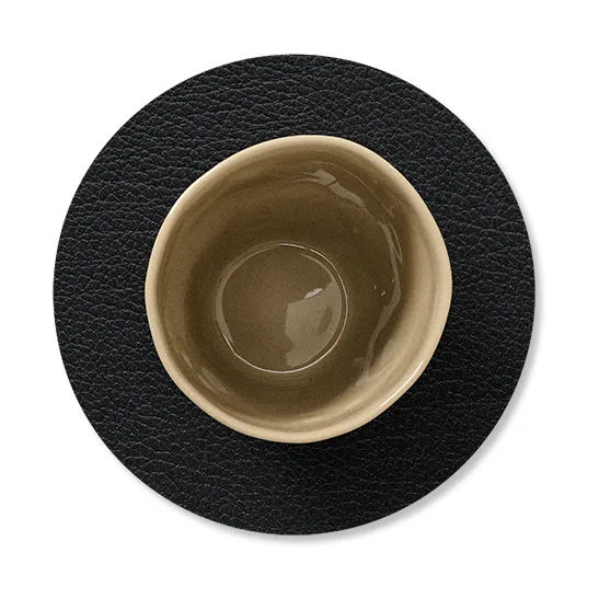 Bull glassunderlag circle, svart LIND DNA