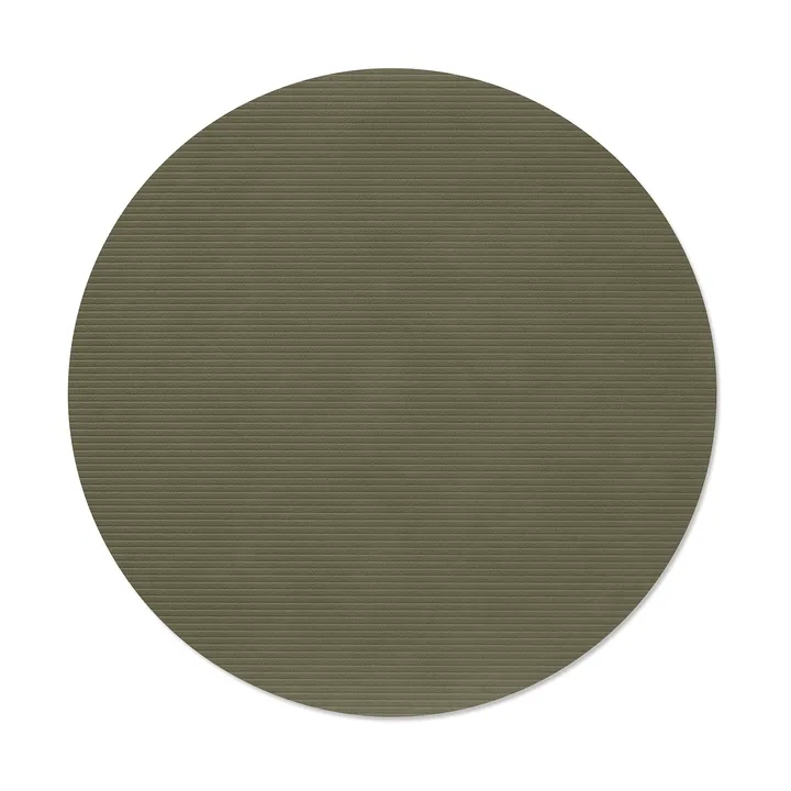 Corduroy bordbrikke - Army green, circle, L - LIND DNA