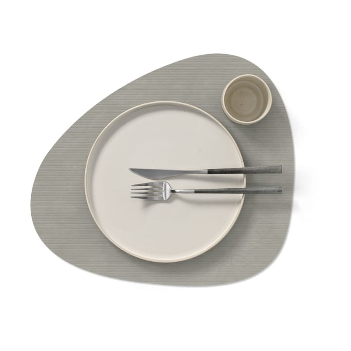 Corduroy bordbrikke curve L, Light Grey LIND DNA