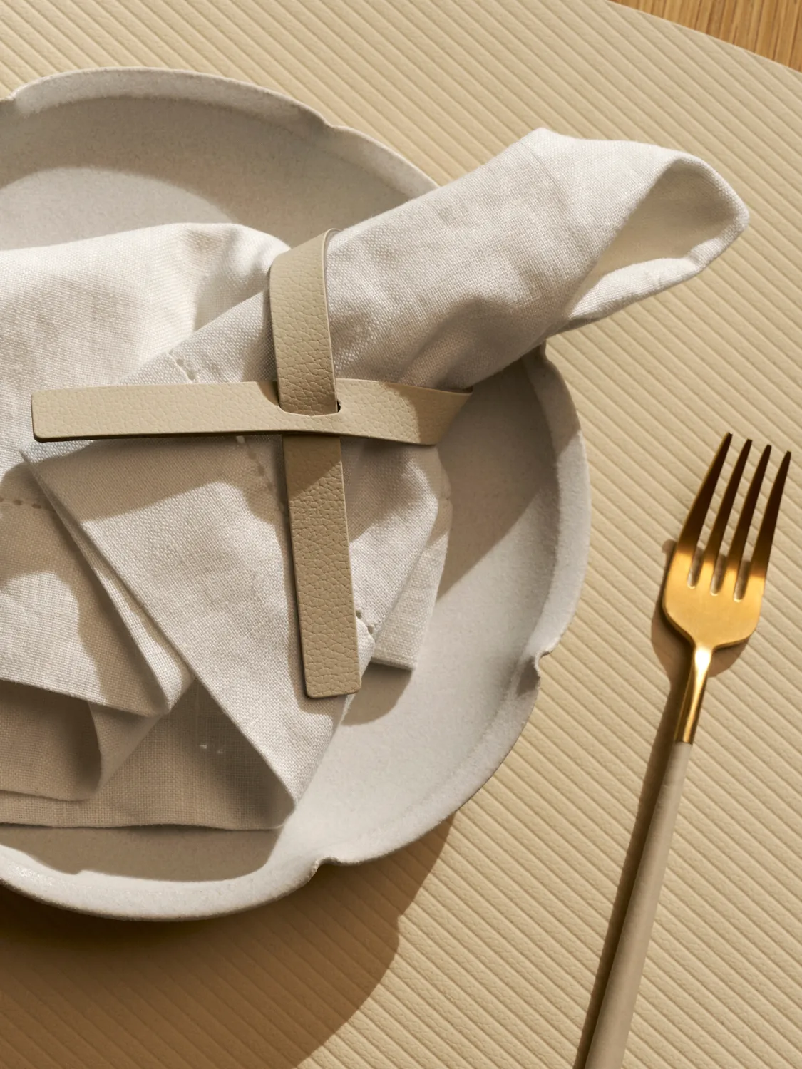 Corduroy bordbrikke curve L, Vanilla LIND DNA