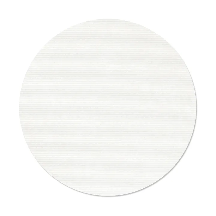 Corduroy bordbrikke - Pure white, circle, L - LIND DNA