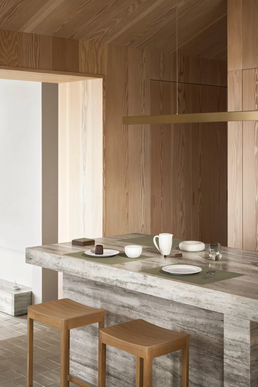 Corduroy bordbrikke square L, Herbal Dust LIND DNA