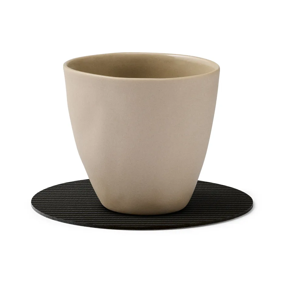 Corduroy glassunderlag, Black ink, circle LIND DNA