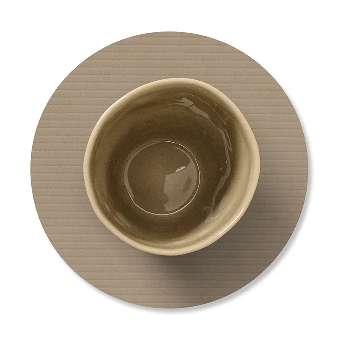 Corduroy glassunderlag, Clay brown, circle LIND DNA