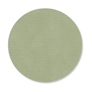 Corduroy glassunderlag - Olive green, circle - LIND DNA