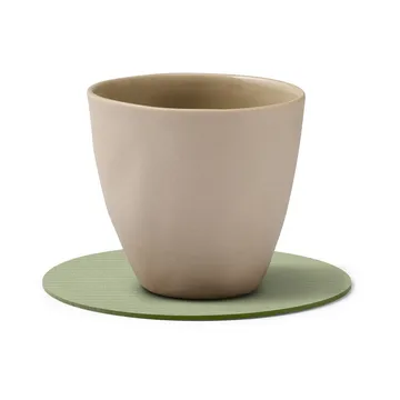 Corduroy glassunderlag - Olive green, circle - LIND DNA