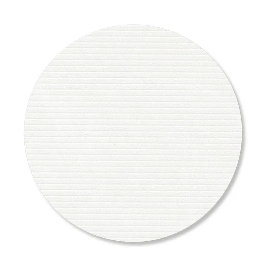 Corduroy glassunderlag - Pure white, circle - LIND DNA