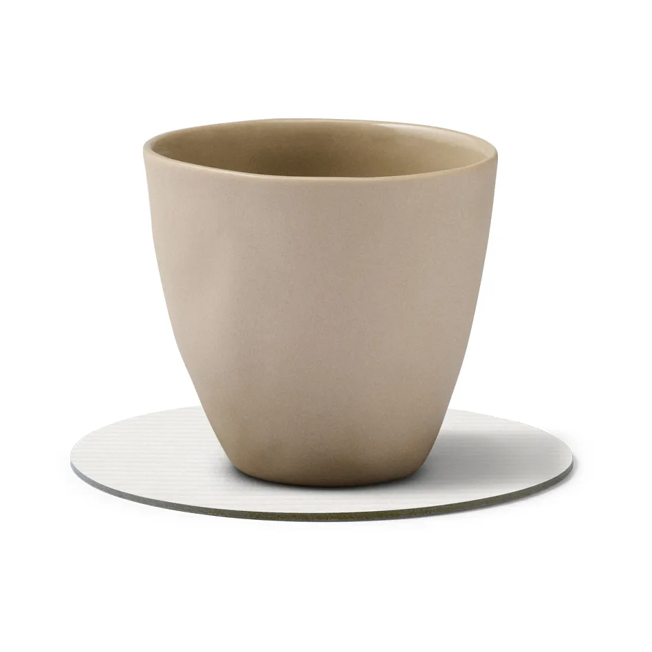 Corduroy glassunderlag, Pure white, circle LIND DNA