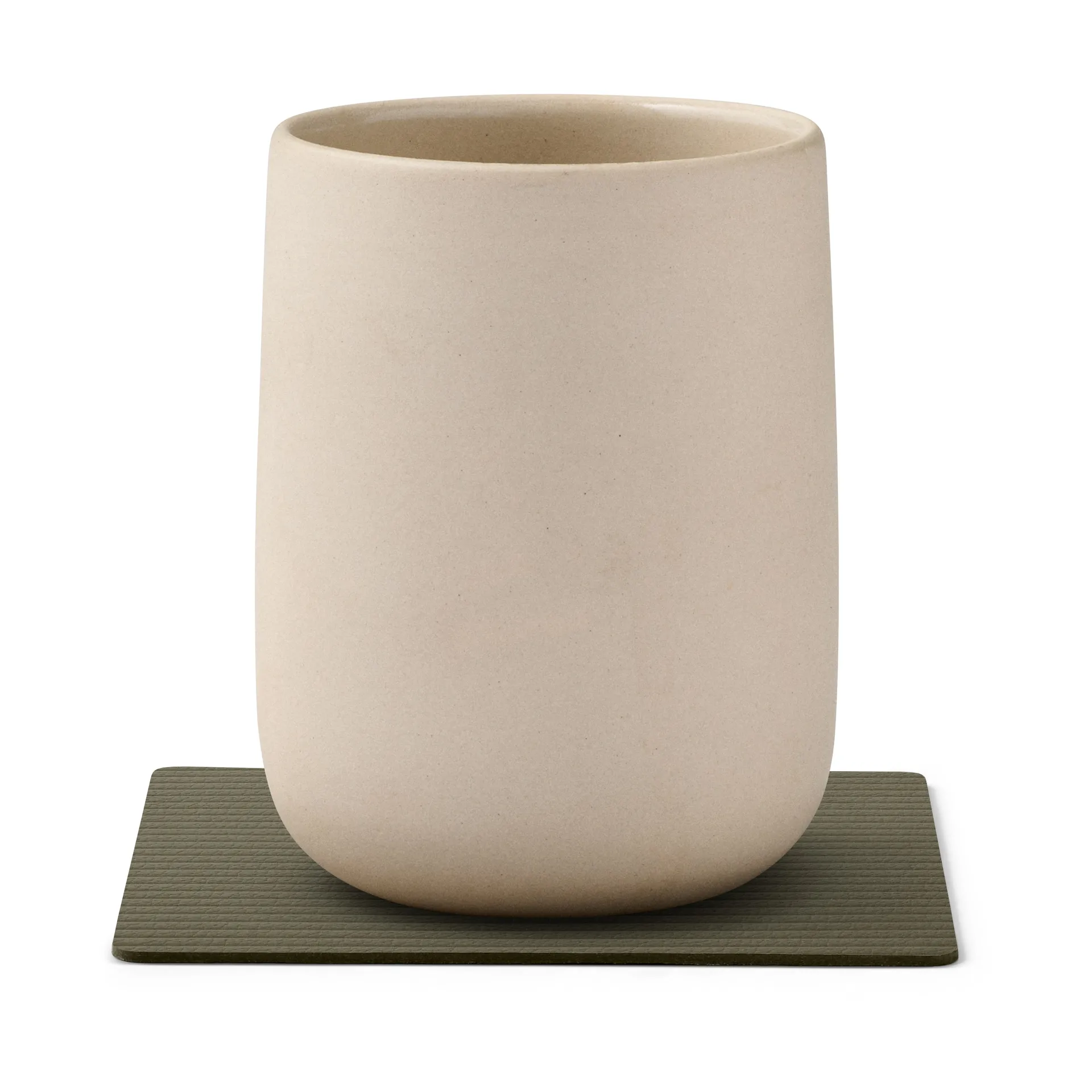 Corduroy glassunderlag square, Army Green LIND DNA