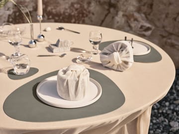 Curve Nupo Double glassunderlag - Linen-Flint Grey - LIND DNA