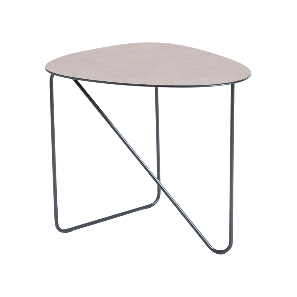 Bilde av LIND DNA Curve sofabord skinn warm grey bull L