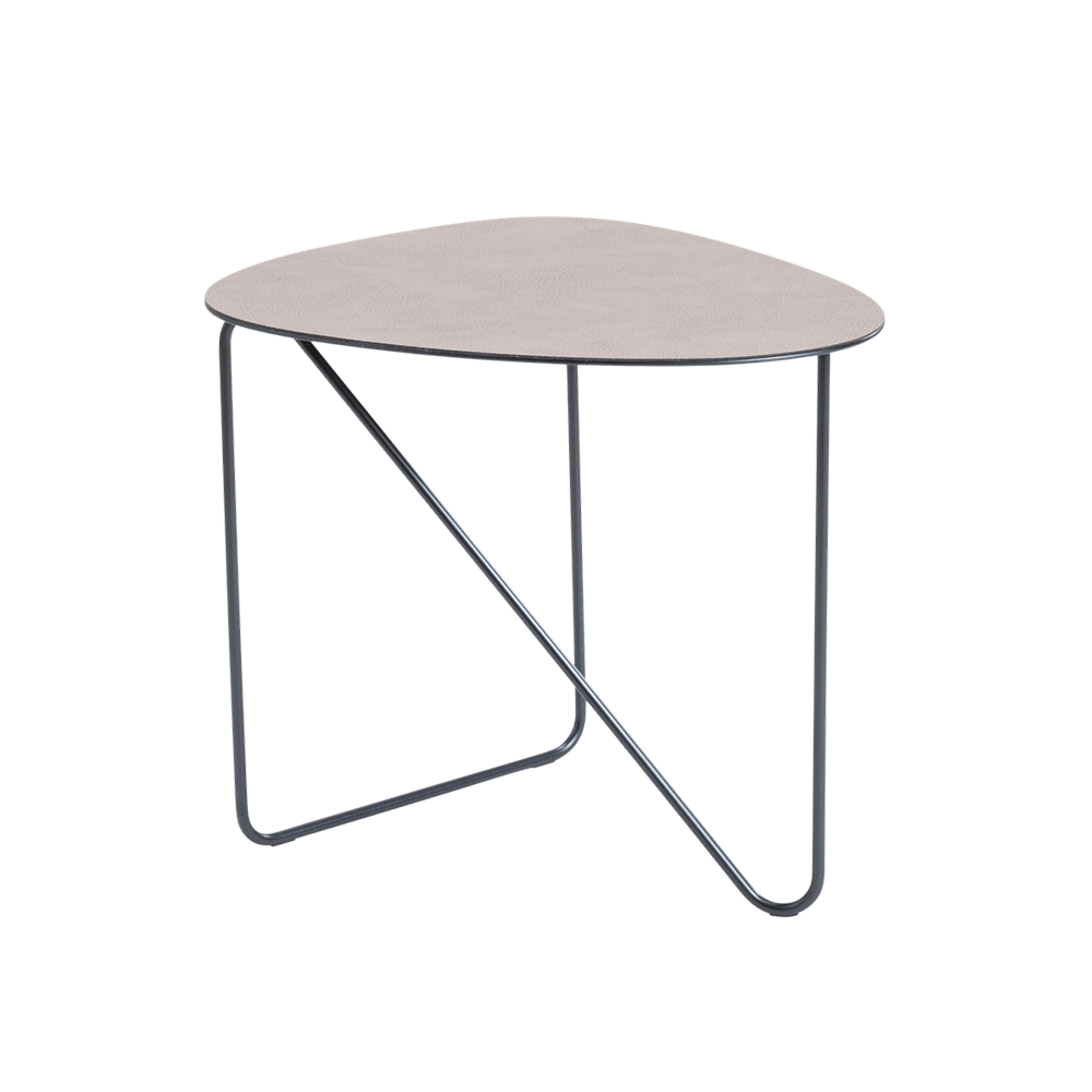 Bilde av LIND DNA Curve sofabord skinn warm grey bull M
