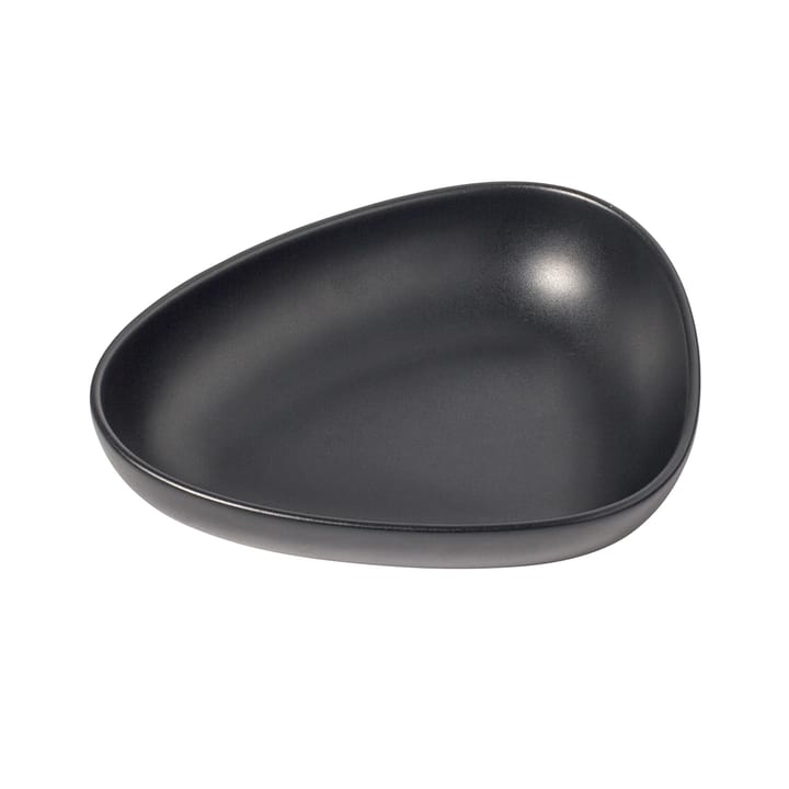 Curve Stoneware dyp tallerken 19x22 cm - Black - Lind DNA